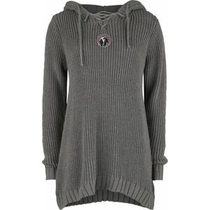 Black Premium by EMP Pletený pulovr s kapucí a šněrováním Dámská mikina s kapucí béžová