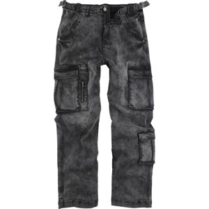 Black Premium by EMP Army Vintage Trousers - dunkelgraue Cargohose mit Waschung Džíny tmavě šedá