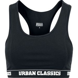 Urban Classics Ladies Logo Bra Korzet černá
