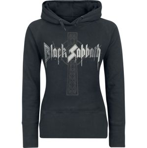 Black Sabbath Grey Cross Dámská mikina s kapucí černá