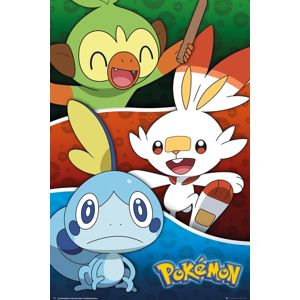 Pokémon Galar Starters plakát vícebarevný