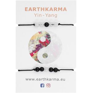 Earthkarma Yin Yang náramek cerná/bílá