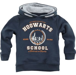 Harry Potter Kids - Hogwarts School detská mikina s kapucí námořnická modrá