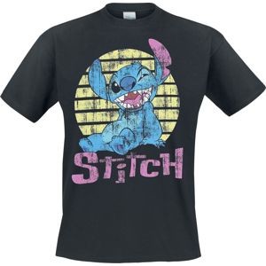 Lilo & Stitch Vintage Stitch Tričko černá