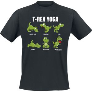 Tierisch T-Rex Yoga Tričko černá