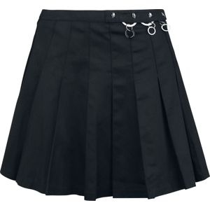 Banned Alternative Skládaná široká sukně Mini sukně černá