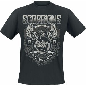 Scorpions Rock Believer Ornaments Tričko černá