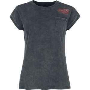 Rock Rebel by EMP Tričko s nepřehlédnutelným potiskem s lebkou Dámské tričko černá