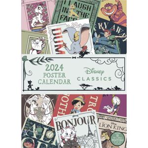 Disney Princess Plakátový kalendář 2024 Nástenný kalendář vícebarevný