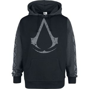 Assassin's Creed Logo Mikina s kapucí cerná/tmave zelená