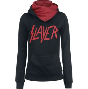 Slayer Logo Dámská mikina s kapucí cerná/cervená