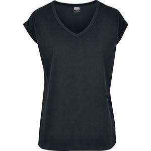 Urban Classics Dámské tričko s Véčkem a rozšířenými rameny Dámské tričko černá