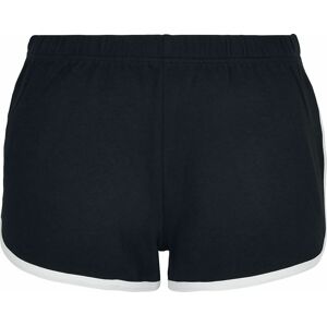 Urban Classics Ladies Organic Interlock Retro Hotpants Dámské kraťasy - Hotpants cerná/bílá