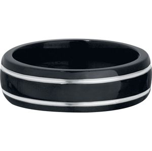 Černoštříbrný titanový prsten prsten standard