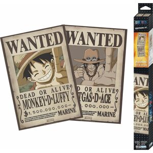 One Piece Sada 2 ks plakátů Wanted Luffy and Ace - Chibi Design plakát vícebarevný