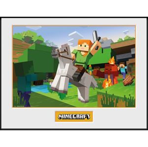 Minecraft Zombie Attack Zarámovaný obraz standard