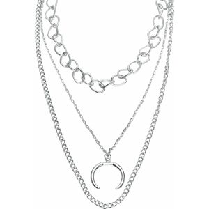 Urban Classics Vrstvený náhrdelník Open Ring Náhrdelník - řetízek stríbrná