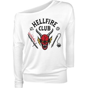 Stranger Things Hellfire Club Dámské tričko s dlouhými rukávy bílá