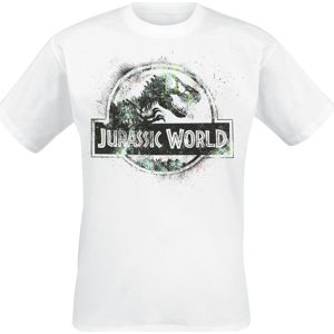 Jurassic Park Jurassic World - Spraypaint Logo Tričko bílá
