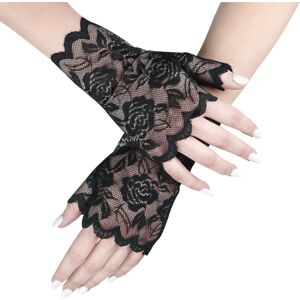 Banned Alternative Ramona Lace Gloves rukavice bez prstů černá