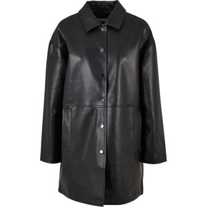 Urban Classics Dámský kabát z imitace kůže Dámský kabát černá