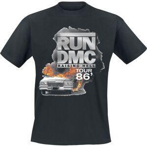 Run DMC Burning Cadillac Tour 86 Tričko černá