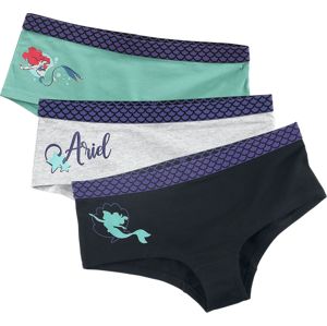 Ariel - Malá mořská víla Mermaid dívcí spodní prádlo cerná/tyrkysová/šedá