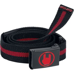 EMP Basic Collection Červeně-černý pásek s vnitřní kapsou Opasky černá