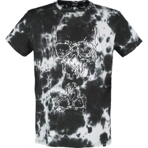 Black Premium by EMP Batikové tričko s potiskem s lebkou Tričko černá