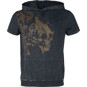 Black Premium by EMP Mikinové tričko s potiskem s lebkou Tričko šedá