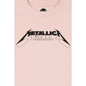 Metallica Metal-Kids - Logo detská košile světle růžová