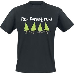 Sprüche Run, Forest, Run! Tričko černá