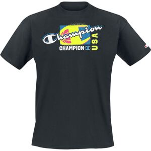 Champion Neon Spray - Crewneck T-Shirt Tričko černá