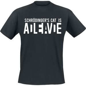 Tierisch Schrödinger's Cat Is Alive Tričko černá