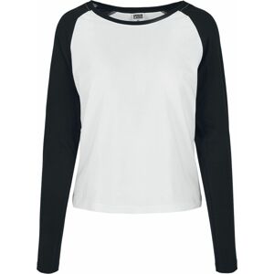 Urban Classics Dámské tričko s kontrastnými, dlouhými, raglánovými rukávy Dámské tričko s dlouhými rukávy bílá/cerná