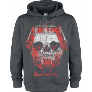 Metallica Amplified Collection - Wherever I May Roam Mikina s kapucí charcoal