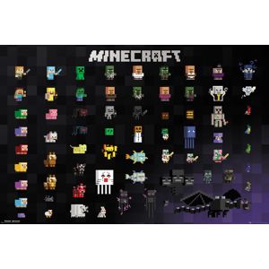 Minecraft Pixel Sprites plakát vícebarevný