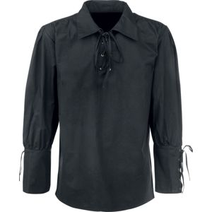 Medieval Košile se šněrováním košile černá