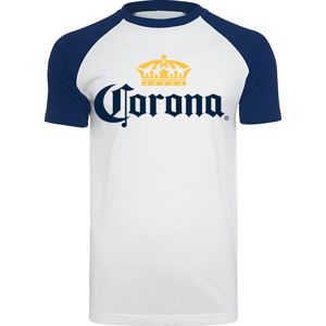 Corona Logo tricko bílá/námornická modr