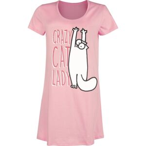 Simon's Cat Crazy Cat Lady noční košile světle růžová
