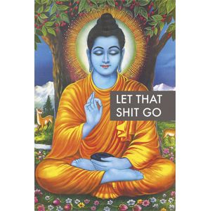 Buddha Let that shit go plakát vícebarevný