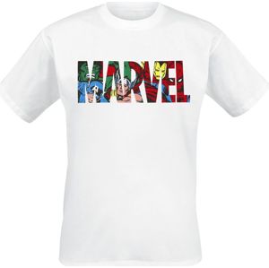 Marvel Character Logo Tričko bílá