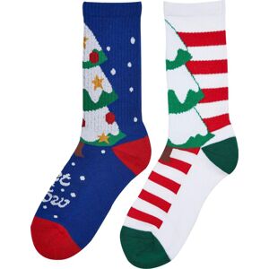 Urban Classics Fancy X-Mas Tree Socks 2-Pack Ponožky vícebarevný
