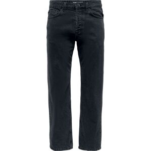 ONLY and SONS ONSEDGE Loose Black 2961 Jeans Džíny černá
