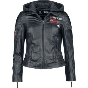 Rock Rebel by EMP Rock Rebel X Route 66 - Leather Jacket Dámská kožená bunda černá