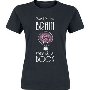 Save A Brain - Read A Book Dámské tričko černá