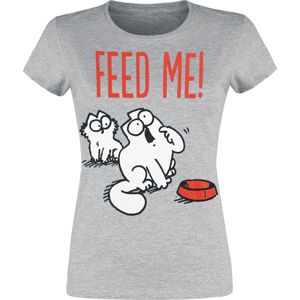 Simon's Cat Feed Me Dámské tričko prošedivelá