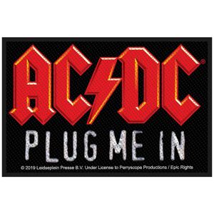 AC/DC Plug me in nášivka cerná/cervená/bílá