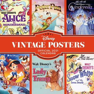 Disney Nástěnný kalendář 2021 - Vintage Posters Nástenný kalendár vícebarevný