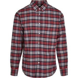 Urban Classics Plaid Cotton Shirt košile charcoal/červená